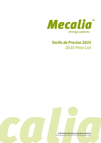 MECALIA TARIFA 2025