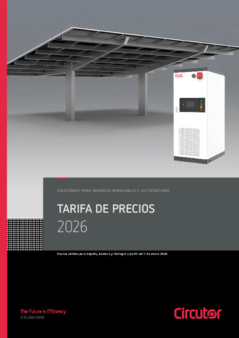 CIRCUTOR TARIFA ENERGÍAS RENOVABLES Y AUTOCONSUMO 2026