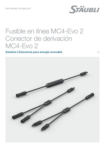 Fusible en línea MC4-Evo 2 Conector de derivación  MC4-Evo 2