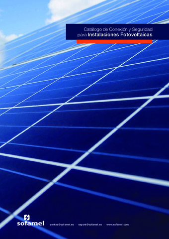SOFAMEL -  Conexión y Seguridad  para Instalaciones Fotovoltaicas