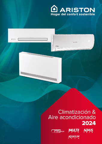 ARISTON CATÁLOGO CLIMATIZACIÓN Y AIRE ACONDICIONADO ABRIL 2024.