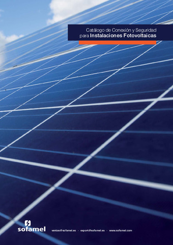 Catálogo de Conexión y Seguridad para Instalaciones Fotovoltaicas
