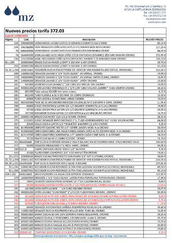 MZ DEL RIO tarifa 372.03 17.09.2022