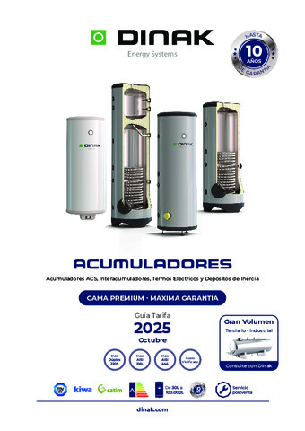 DINAK TARIFA ACUMULADORES 2026