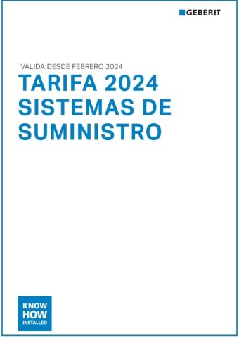 GEBERIT Tarifa 2024 Sistemas de Suministro 01.02.2024