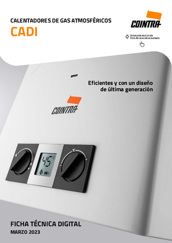 COINTRA Catálogo calentadores atmosféricos CADI