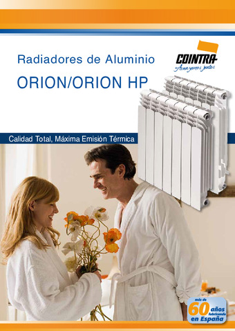 COINTRA CATÁLOGO RADIADORES DE ALUMINIO ORIÓN