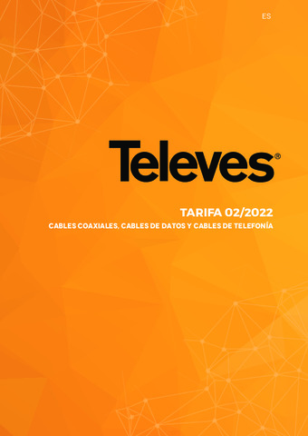 TELEVES: Tarifa de Cables Febrero 2022