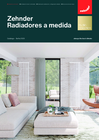 ZEHNDER TARIFA RADIADORES A MEDIDA 2023