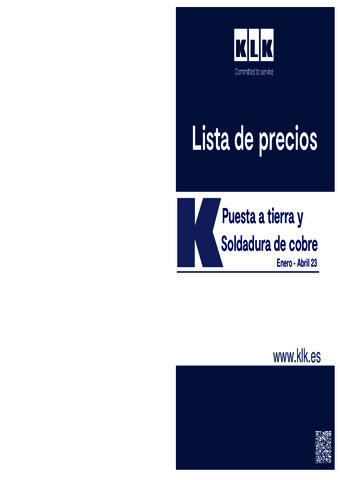 KLK: TARIFA PRECIOS FEBRERO_2023