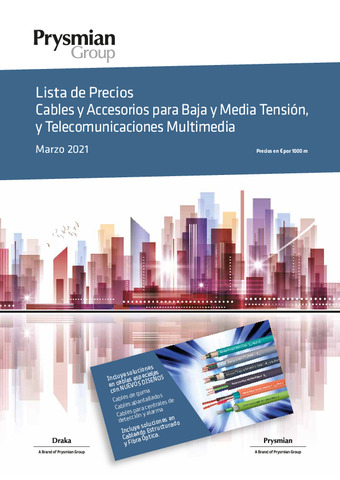 PRYSMIAN - Cables y Accesorios para Baja y Media Tensión, y Telecomunicaciones 2021Multimedia