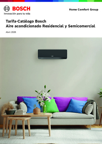 JUNKERS TARIFA AIRE ACOND. RESIDENCIAL Y SEMICOMERCIAL ABRIL 2026