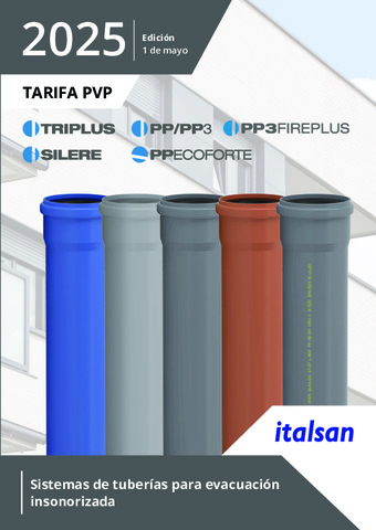 ITALSAN tarifa Sistemas Evacuacion 01.05.2025