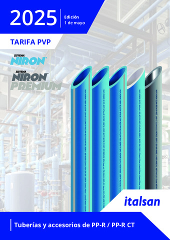 ITALSAN tarifa Sistema Niron Sistema Premium 01.05.2025