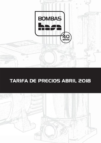 HASA - Tarifa abril 2018