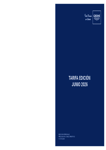 GROHE TARIFA 2026