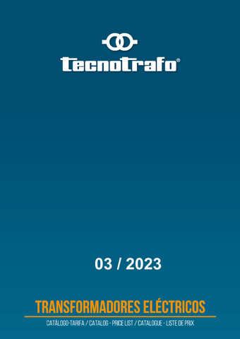 TECNOTRAFO: TARIFA DE PRECIOS 2023