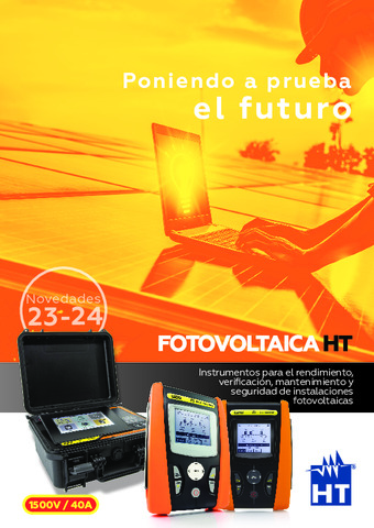 FOTOVOLTAICA HT: Novedades 2023-2024