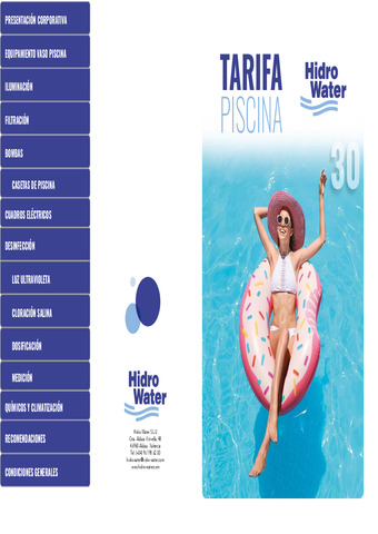 HIDRO WATER CATALOGO PISCINAS