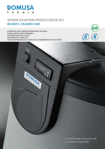 DOMUSA TEKNIK - Díptico DS Matic + Ds Matic Duo