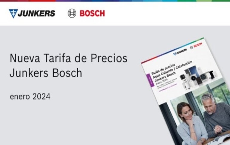 Junkers Bosch presenta su nueva tarifa de precios 2024