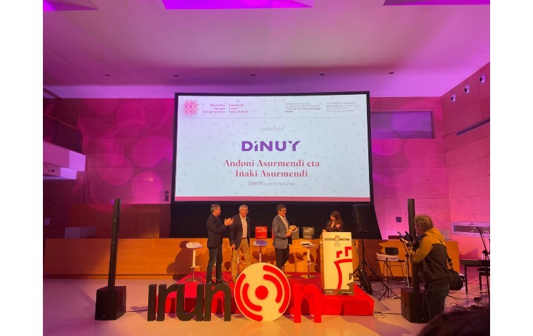 DINUY recibe en los premios Irún Ekintzan a la Innovación 2023 el premio honorifico