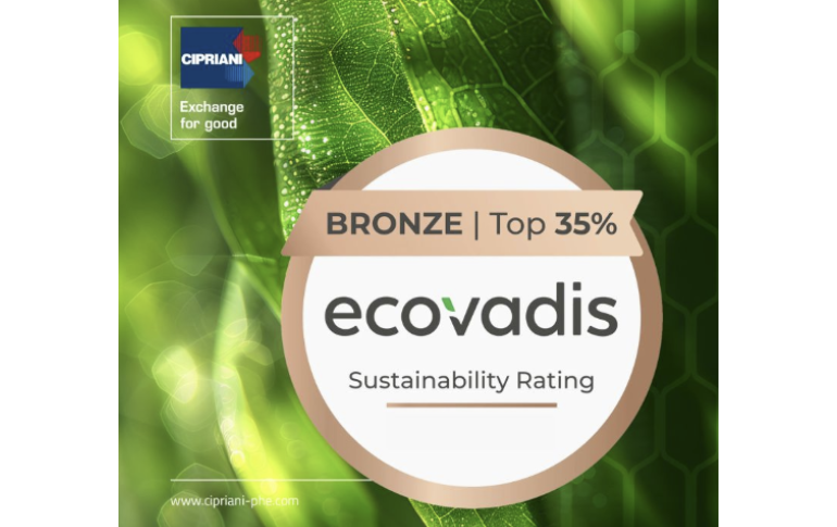 CIPRIANI obtiene la Medalla de Bronce EcoVadis por su compromiso con la sostenibilidad