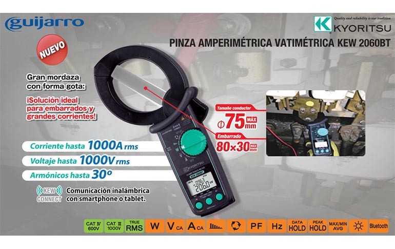 Nueva pinza amperimétrica de KYORITSU en Guijarro