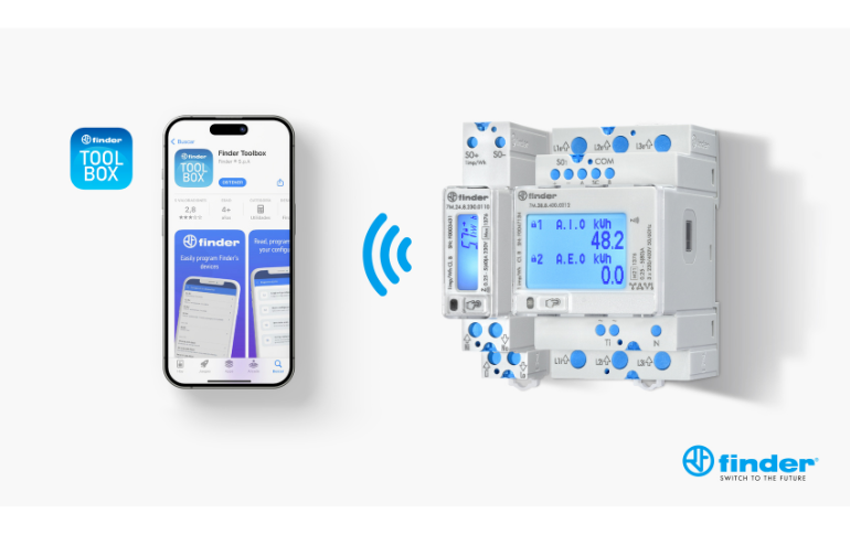 Finder revoluciona la gestión energética con Finder Toolbox y contadores inteligentes serie 7M