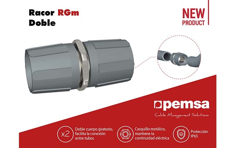 Nuevo Racor RGm Doble para conexión de tubos de Pemsa