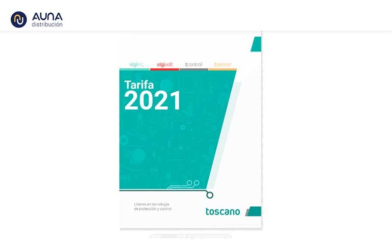 Nueva tarifa de Toscano para 2021