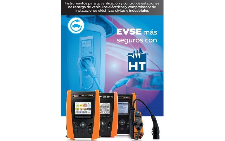 HT Instruments te presenta EVSE, el instrumento para la verificación y control de estaciones de recarga de VE y comprobador de instalaciones eléctricas civiles e industriales