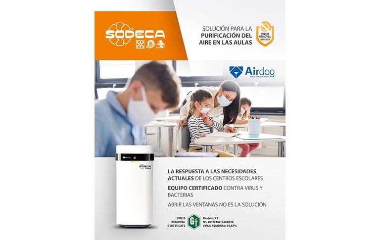 Purificadores de aire SODECA para aulas