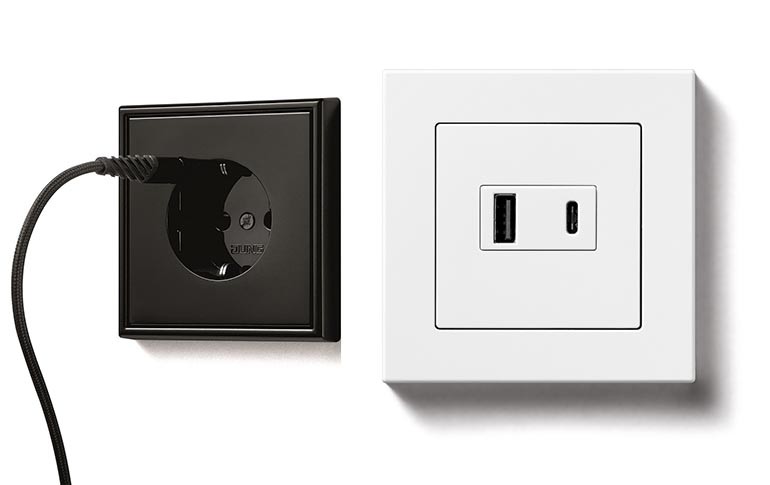 Nuevos enchufes SCHUKO® con cargador USB y Quick Charge de Jung