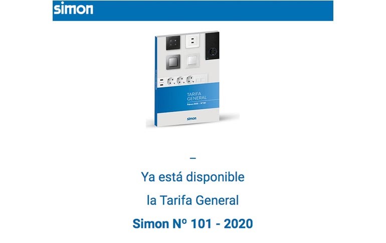 Nueva tarifa de Simon para 2020