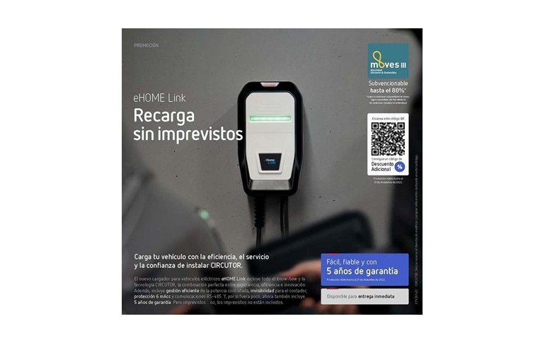 Nuevo punto de recarga para vehículos eléctricos eHOME Link de CIRCUTOR