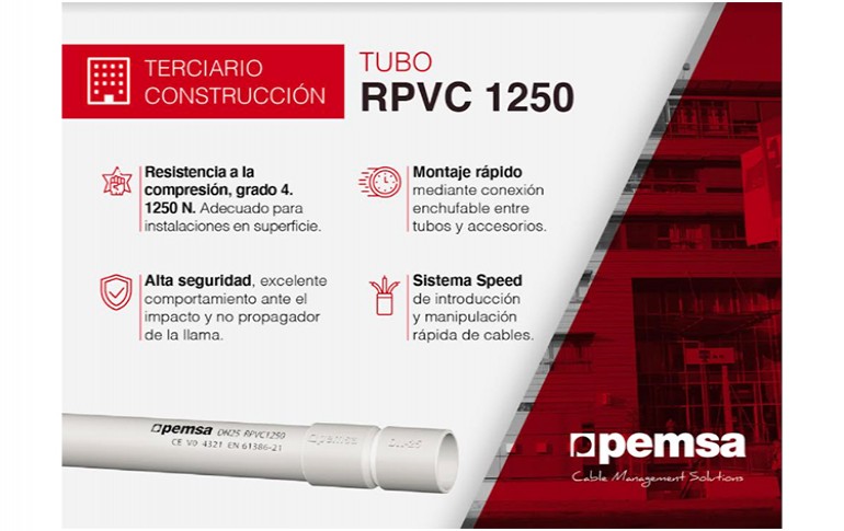 Nuevo Sistema de Tubo RPVC 1250 de Pemsa