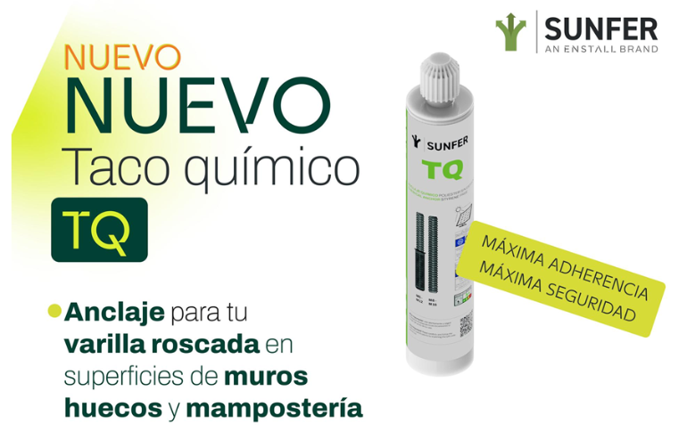 SUNFER lanza su nuevo taco químico TQ: anclaje profesional de alto rendimiento