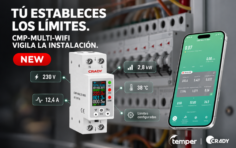 TEMPER incorpora el CMP-MULTI-WIFI para mejorar la protección y el control remoto de instalaciones eléctricas