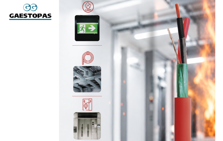 GAESTOPAS refuerza la seguridad en instalaciones críticas con el cable SOZ1-K (AS+) resistente al fuego