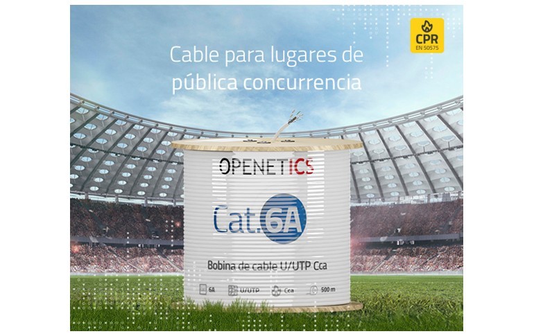 OPENETICS te presenta el nuevo cable de datos Cat. 6A U/UTP Cca específico para instalar en locales de pública concurrencia