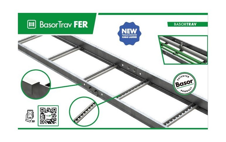 Basor Electric ha lanzado su nueva escalera pre-galvanizada (GS) BasorTrav FER
