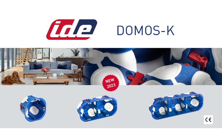 IDE te presenta la serie DOMOS-K, las nuevas cajas de mecanismos para paredes huecas