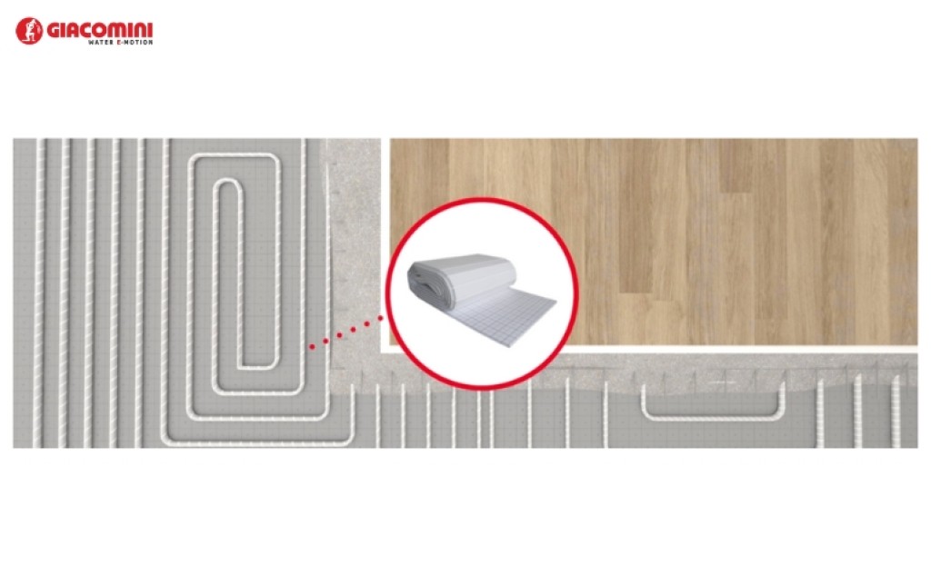 GIACOMINI | Placa autoadhesiva para suelo radiante: eficiencia, precisión y facilidad de instalación