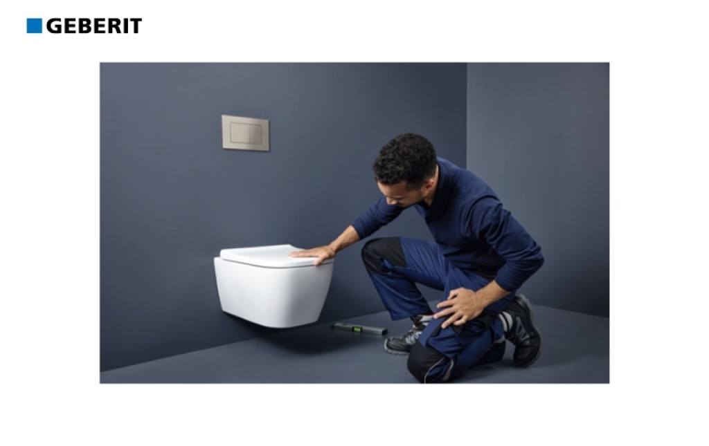 GEBERIT facilita la instalación de inodoros suspendidos con nuevas soluciones que reducen tiempos de montaje