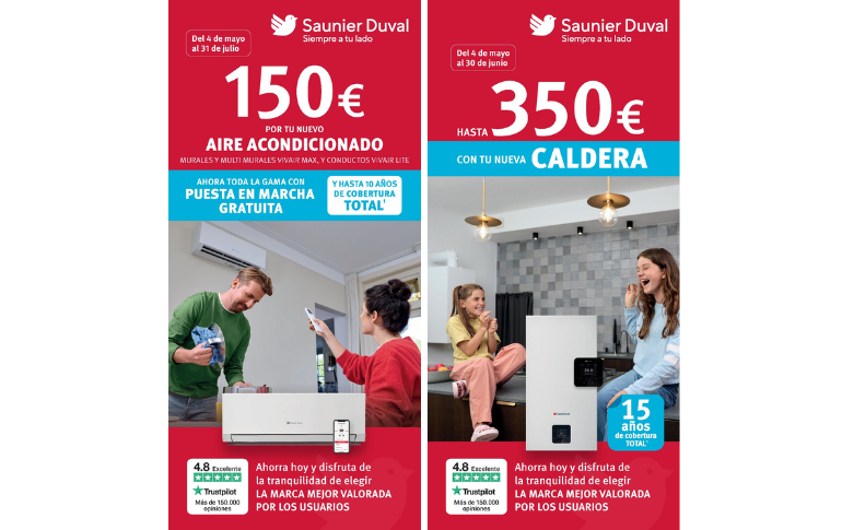 SAUNIER DUVAL lanza nuevas promociones en calderas inteligentes y aire acondicionado con descuentos de hasta 500 €