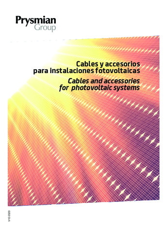 Guía técnica y catálogo de cables y accesorios para instalaciones Fotovoltaicas.